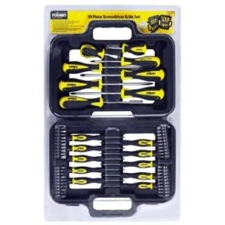 Rolson Screwdriver & Bit Set 58pc -Robert Dyas Equipment Shop 307056 Rolson 58pc Screwdriver Set packaging1