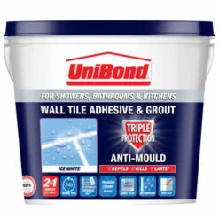 UniBond Wall Tile Adhesive And Grout Triple Protect - White 1.28kg