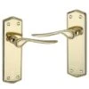 B&M Rowan Polished Brass Effect Internal Door Handle 1 B&M Rowan Polished Brass Effect Internal Door Handle -Robert Dyas Equipment Shop 309807 brass door handle plain11