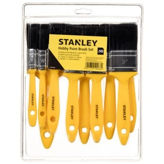 Stanley Hobby Paint Brush Set 10pk 3 Stanley Hobby Paint Brush Set 10pk