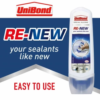 UniBond RE-NEW Kitchen & Bathroom Sealant 100ml - White 4 UniBond RE-NEW Kitchen & Bathroom Sealant 100ml - White - Image 2