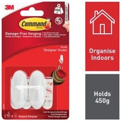Command Small Hooks 2pk 6 Command Small Hooks 2pk -Robert Dyas Equipment Shop 316009 command small designer hooks 2pk