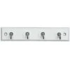 B&M White & Chrome 4 Hook Key Rail 1 B&M White & Chrome 4 Hook Key Rail -Robert Dyas Equipment Shop 319391 White And Chrome 4 Hook Key Tidy