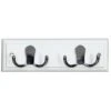 B&M White & Chrome 2 X Double Hook Rail 1 B&M White & Chrome 2 X Double Hook Rail -Robert Dyas Equipment Shop 319392 White And Chrome 2 Double Hook Rail