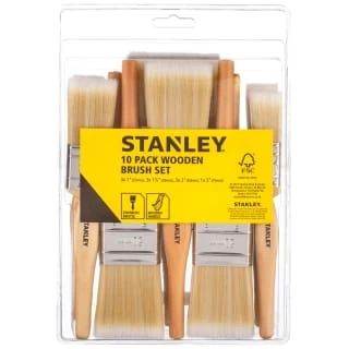 Stanley Wooden Brush Set 10pk 3 Stanley Wooden Brush Set 10pk