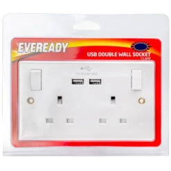 Eveready USB Double Wall Socket 13 Eveready USB Double Wall Socket -Robert Dyas Equipment Shop 321835 eveready usb double wall socket