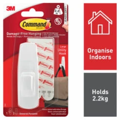 Command Large Utility Hooks 3pk 5 Command Large Utility Hooks 3pk -Robert Dyas Equipment Shop 322380 large utility hook 2