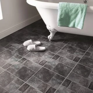 B&M Self Adhesive Floor Tiles Grey Stone Effect 4 B&M Self Adhesive Floor Tiles Grey Stone Effect - Image 2