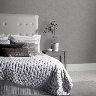 Linen Wallpaper - Mid Grey 3 Linen Wallpaper - Mid Grey