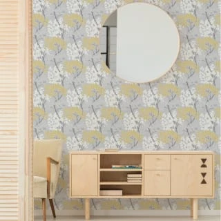 Lykke Tree Wallpaper - Ochre 3 Lykke Tree Wallpaper - Ochre
