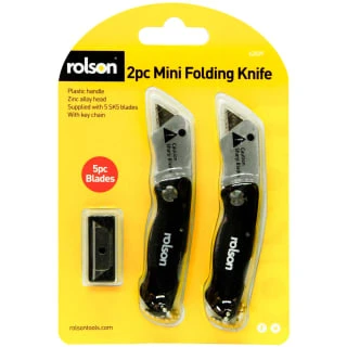 Rolson Mini Folding Knife 2pc 3 Rolson Mini Folding Knife 2pc