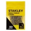 Stanley Single Thread Screws 80pk 4 X 50mm 1 Stanley Single Thread Screws 80pk 4 X 50mm -Robert Dyas Equipment Shop 355940 stanley single thread screw 4x50mm
