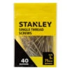 Stanley Single Thread Screws 40pk 5 X 75mm 1 Stanley Single Thread Screws 40pk 5 X 75mm -Robert Dyas Equipment Shop 355941 stanley single thread screw 5x75mm