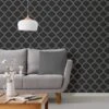Crystal Trellis Black & Silver Wallpaper 2 Crystal Trellis Black & Silver Wallpaper -Robert Dyas Equipment Shop 358050 crystal trellis black silver wallpaper 2