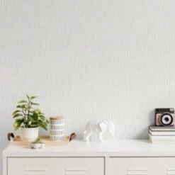 Nala Texture White Wallpaper