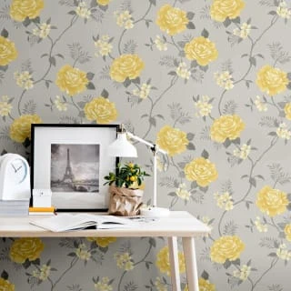 Rosalind Grey & Ochre Wallpaper 3 Rosalind Grey & Ochre Wallpaper