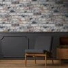 Distressed Navy Brick Wallpaper 2 Distressed Navy Brick Wallpaper -Robert Dyas Equipment Shop 358176 distressed navy brick wallpaper