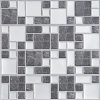 Kensington Silver Mosaic Self Adhesive Wall Tile 5 Kensington Silver Mosaic Self Adhesive Wall Tile - Image 3