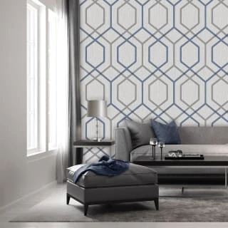 Oria Glitter Hex Navy-Grey Wallpaper 3 Oria Glitter Hex Navy-Grey Wallpaper