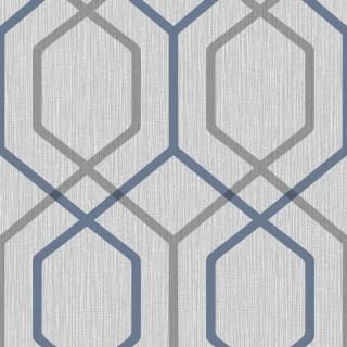 Oria Glitter Hex Navy-Grey Wallpaper 4 Oria Glitter Hex Navy-Grey Wallpaper - Image 2