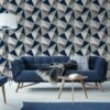 Apex Geo Wallpaper - Navy 1 Apex Geo Wallpaper - Navy -Robert Dyas Equipment Shop 371345 apex geo navy wallpaper 2