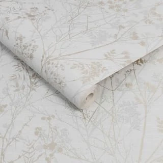 Hedgerow Wallpaper - Grey & Pale Gold 5 Hedgerow Wallpaper - Grey & Pale Gold - Image 3