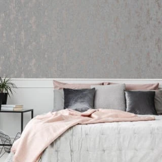 Distressed Texture Wallpaper - Grey & Rose Gold 3 Distressed Texture Wallpaper - Grey & Rose Gold
