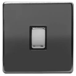 B&M 1 Gang 2 Way Light Switch - Black