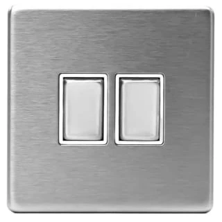 B&M 2 Gang 2 Way Light Switch - Stainless Steel 3 B&M 2 Gang 2 Way Light Switch - Stainless Steel