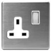 B&M 1 Gang Wall Socket - Stainless Steel 13 Amp 1 B&M 1 Gang Wall Socket - Stainless Steel 13 Amp -Robert Dyas Equipment Shop 372266 satin finish 1 gang socket