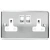 B&M 2 Gang Wall Socket - Chrome 13 Amp 1 B&M 2 Gang Wall Socket - Chrome 13 Amp -Robert Dyas Equipment Shop 372551 chrome double wall socket