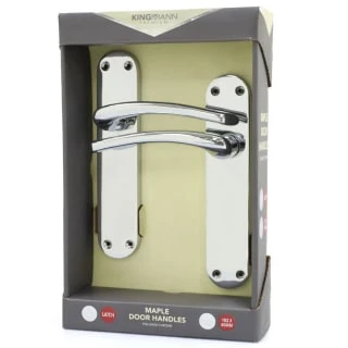 Maple Polished Chrome Door Handles 3 Maple Polished Chrome Door Handles