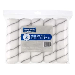 Johnstone's Medium Pile Roller Sleeves 5pk 3 Johnstone's Medium Pile Roller Sleeves 5pk