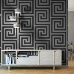 Athena Wallpaper - Black