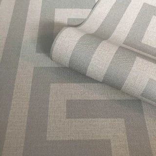 Giorgio Greek Key Wallpaper - Soft Silver 4 Giorgio Greek Key Wallpaper - Soft Silver - Image 2