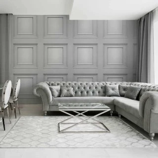 Amara Panel Wallpaper - Charcoal Grey 3 Amara Panel Wallpaper - Charcoal Grey