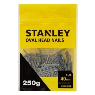 Stanley Oval Head Nails 40mm 250g 3 Stanley Oval Head Nails 40mm 250g