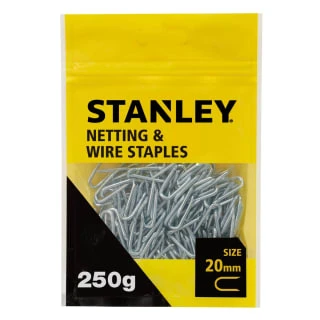 Stanley Netting & Wire Staples 20mm 250g 3 Stanley Netting & Wire Staples 20mm 250g