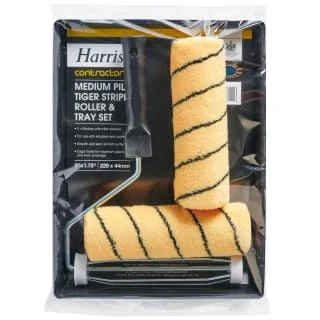 Harris Contractor 9" Tiger Stripe Roller Set. 4 Harris Contractor 9" Tiger Stripe Roller Set. - Image 2