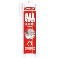 B&M Evo-Stik All Purpose Silicone Sealant - Clear