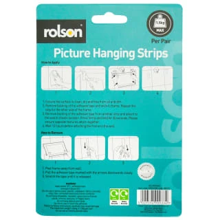 Rolson Picture Hanging Strips 8pk 4 Rolson Picture Hanging Strips 8pk - Image 2