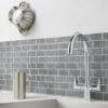 Berrington Grey Subway Self Adhesive Wall Tile -Robert Dyas Equipment Shop 389754 berrington grey subway self adhesive wall tile 2