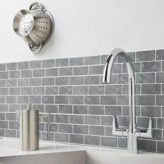 Berrington Grey Subway Self Adhesive Wall Tile 3 Berrington Grey Subway Self Adhesive Wall Tile