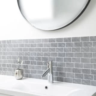 Berrington Grey Subway Self Adhesive Wall Tile 4 Berrington Grey Subway Self Adhesive Wall Tile - Image 2