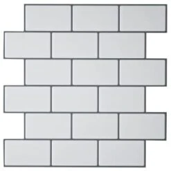 Hatfield White Subway Self Adhesive Wall Tile -Robert Dyas Equipment Shop 389764 hatfield white subway self adhesive wall tile 3