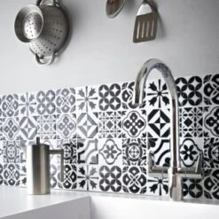 Clevedon Black Morrocan Self Adhesive Wall Tile