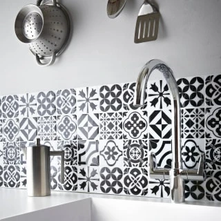 Clevedon Black Morrocan Self Adhesive Wall Tile 3 Clevedon Black Morrocan Self Adhesive Wall Tile