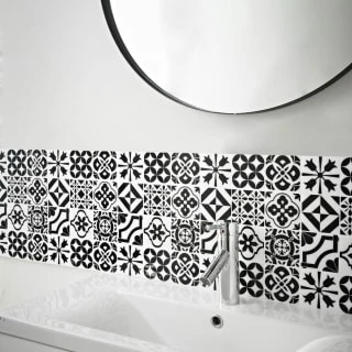 Clevedon Black Morrocan Self Adhesive Wall Tile 4 Clevedon Black Morrocan Self Adhesive Wall Tile - Image 2