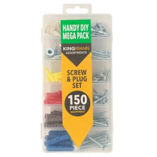 Kingmann Screw & Plug Set 150pc 3 Kingmann Screw & Plug Set 150pc