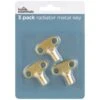 Radiator Metal Key 3pk -Robert Dyas Equipment Shop 393792 3 pack radiator metal key